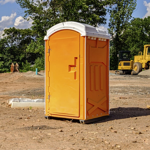 how often are the portable restrooms cleaned and serviced during a rental period in Lavon